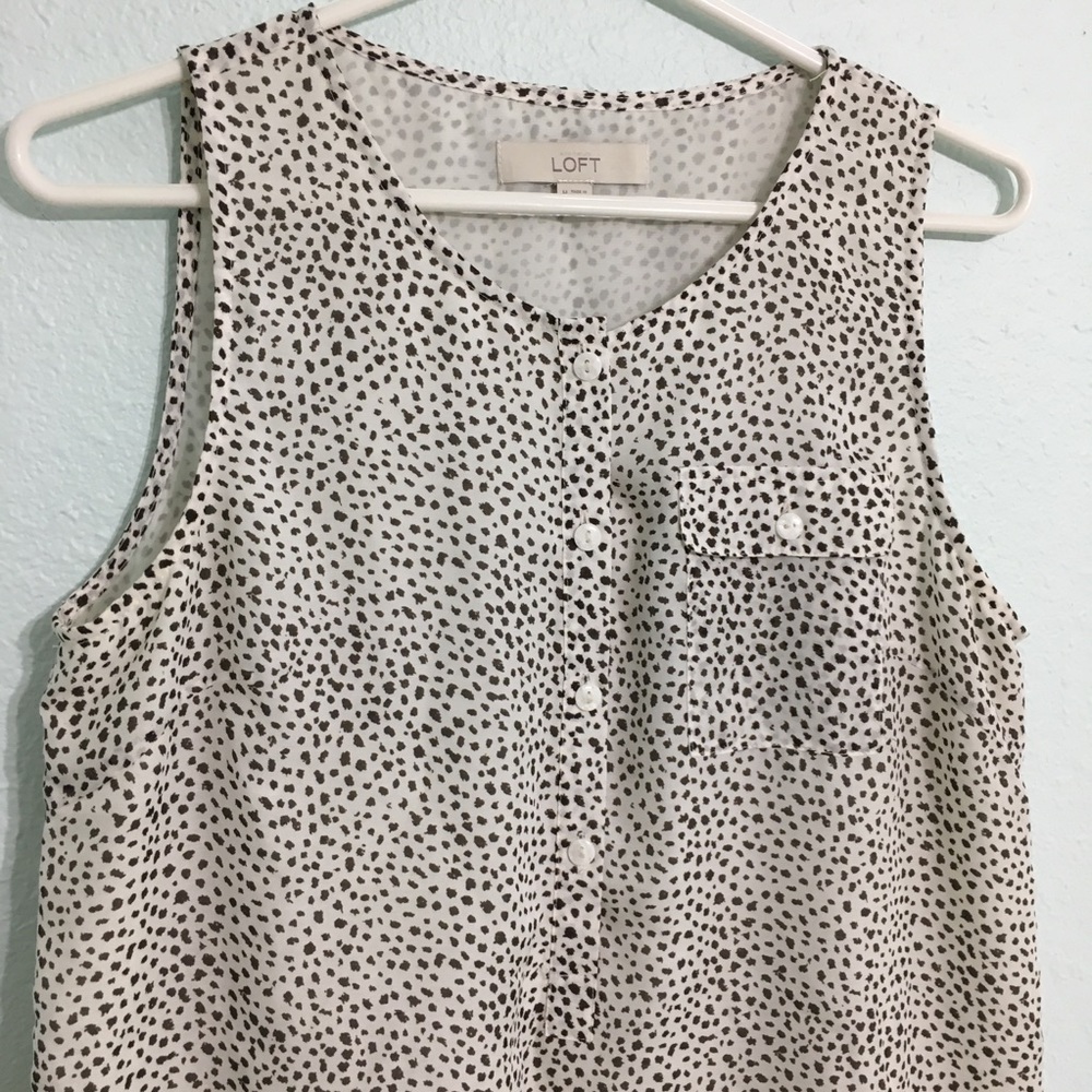 •Loft• Leopard Print Sleeveless Top